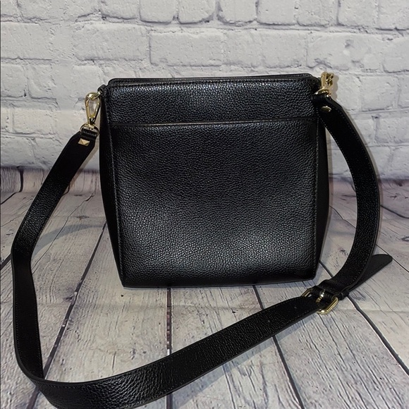 DKNY Black Leather Crossbody Bag with Gold Accents - Picture 8 of 8